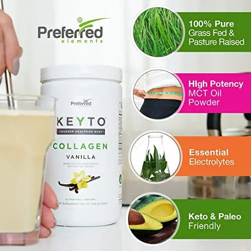 Keto Collagen Protein Powder with MCT Oil – Keto and Paleo Friendly Grass Fed Preferred Elements Au supplements