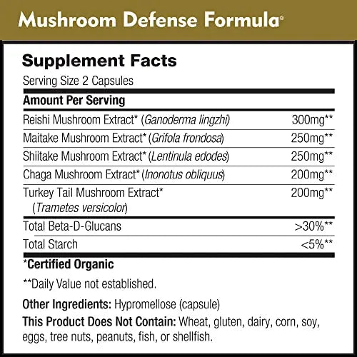 DailyNutra Mushroom Defense Formula - Immune Support Supplement | Organic DailyNutra Au supplements