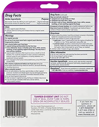 MONISTAT 7-Dose Treatment For Women, 7 Disposable Applicators & External Itch Cream, (Pack of 1) Monistat Au supplements