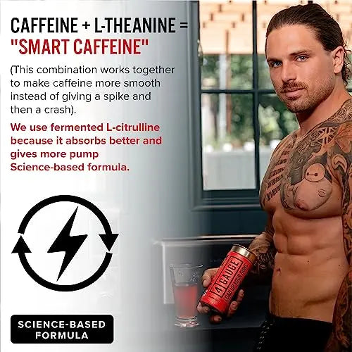4 Gauge Natural Preworkout Without The Jitters | 30 Servings | Nitric Oxide Booster 4 Gauge Au supplements