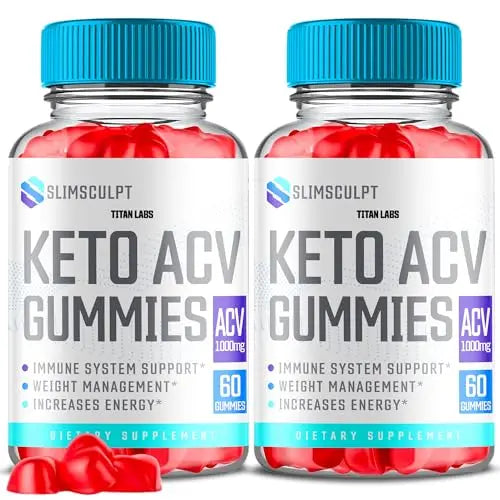 (2 Pack) Slimsculpt Keto ACV Gummies, Slim Sculpt Keto ACV Gummies Advanced Weight Loss 1000MG Titan Labs Au supplements