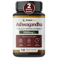 PRATIC LINE Ashwagandha Capsules 3,000 mg - 120 Vegan Cap Made with Organic PRATIC LINE Au supplements