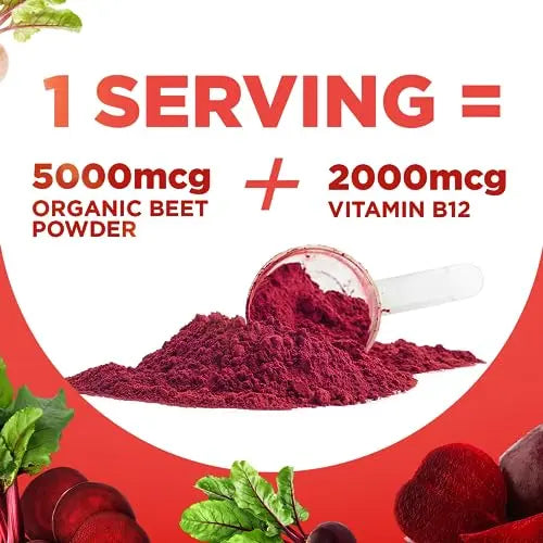selfevolve Beet12 - Organic Beet Root Powder Enhanced with Vitamin B12, Nitric Oxide Booster selfevolve Au supplements