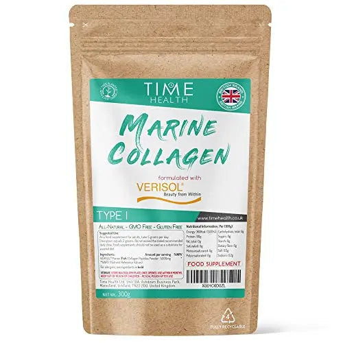 VERISOL® Marine Collagen Peptides Powder - 300g - Type I - High in Protein - Clinically Studied Time Health Au supplements