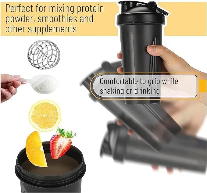 Shaker Bottle 12oz Protein Shaker Plastic Bottle for Pre & Post workout with Twist and Lock Generic Au supplements