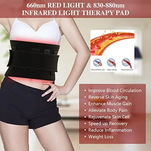 Red Light Therapy Belt, Infrared Light Therapy Wrap Red Light Therapy Device for Body, Pain Relief Jitesy Au supplements