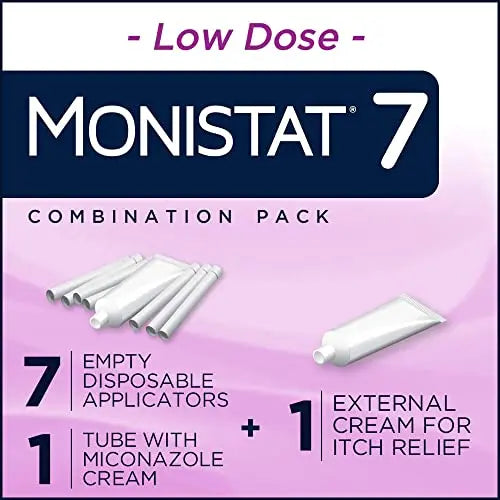 Monistat 7 Day Yeast Infection Treatment for Women, 7 Miconazole Cream Applications with Disposable Monistat Au supplements