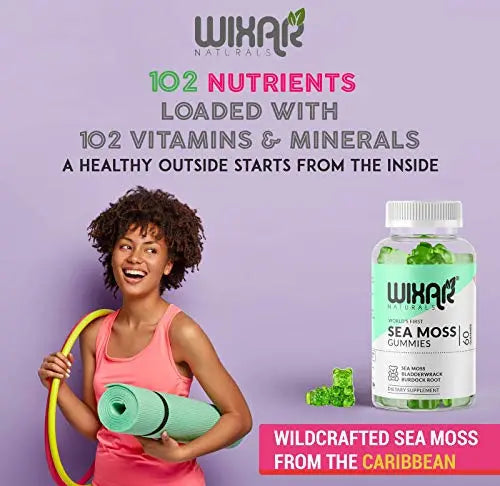 WIXAR NATURALS Sea Moss Gummies - Natural Irish Sea Moss and Bladderwrack WIXAR NATURALS Au supplements