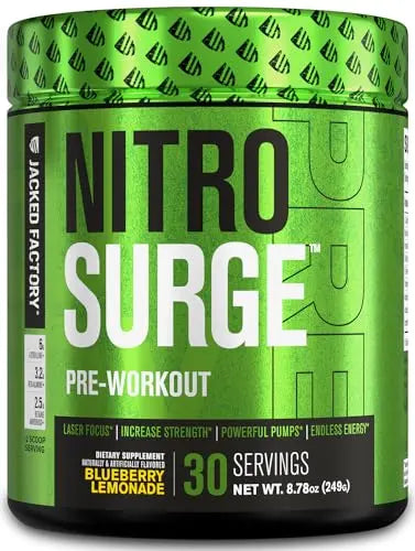 NITROSURGE Pre Workout Supplement - Endless Energy, Instant Strength Gains Jacked Factory Au supplements