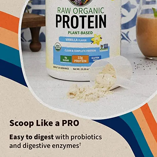 Garden of Life Organic Vegan Vanilla Protein Powder 22g Complete Plant Based Raw Protein Garden of Life Au supplements