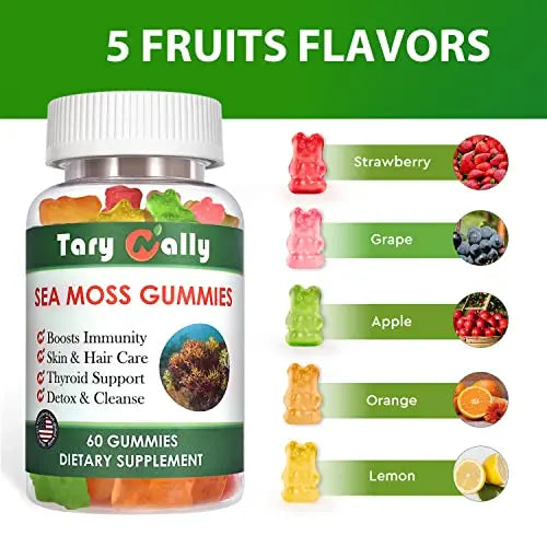 Tary Nally Sea Moss Gummies, Organic Irish Sea Moss Gummies for Adults & Kids Tary Nally Au supplements