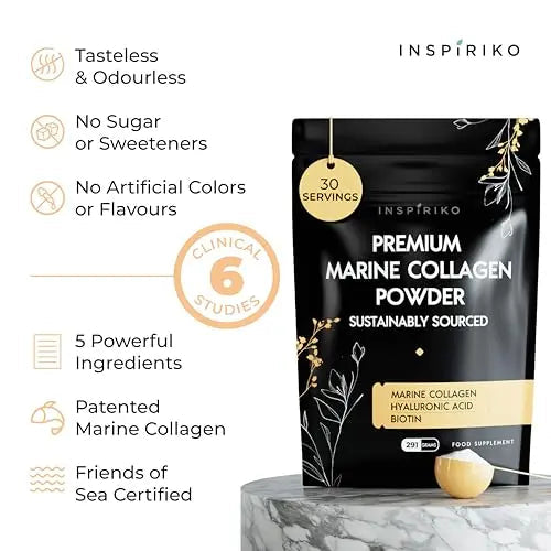 Marine Collagen Powder for Women - Marine Collagen with Hyaluronic Acid, Vitamin C Inspiriko Au supplements