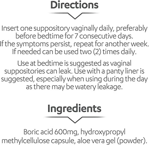 AZO Boric Acid Vaginal Suppositories (30 Count) + Complete Feminine Balance Daily Probiotics for Women AZO Au supplements