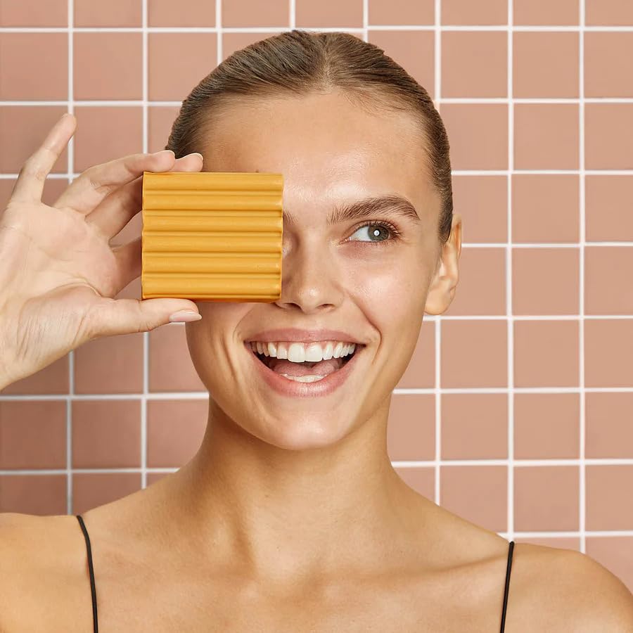 Kitsch Kojic Acid Soap – Turmeric Soap Bar with Hyaluronic Acid & Shea Butter – Brightening & Hydrating Body Wash & Face Wash for Dark Spots