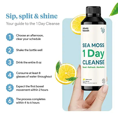 Sea Moss 1 Day Cleanse - Full Body Detox to support bowel movements, Kidney Health Atlantic Naturals Au supplements