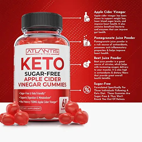 Sugar-Free Keto ACV Gummies for Weight Loss - Apple Cider Vinegar Keto ACV Gummies Atlantis Nutrition Au supplements