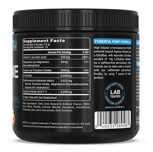 PEScience High Volume Nitric Oxide Booster Pump Pre Workout Powder, Sour Peach Candy PEScience Au supplements