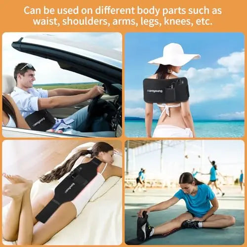 SUNNYOUNG Red Light Therapy Belt, Infrared Light Therapy Wrap Muscle Relaxing Belt with 120 LED Lights sunnyoung Au supplements