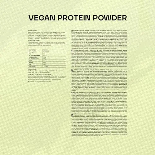 Bulk Vegan Protein Powder, White Chocolate Coconut, 1 kg, New & Improved Formula, 28 Servings Bulk Au supplements