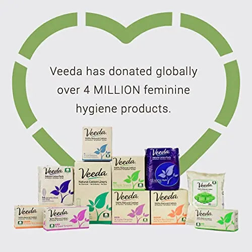 Veeda Ultra-Thin Absorbent Day Pads with 100% Natural Cotton Top Sheet are Always Chlorine Veeda Au supplements