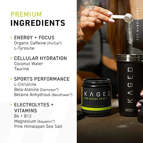 Kaged Pre Sport & Creatine Monohydrate Bundle | Glacier Grape Pre + Unflavored Creatine Kaged Au supplements