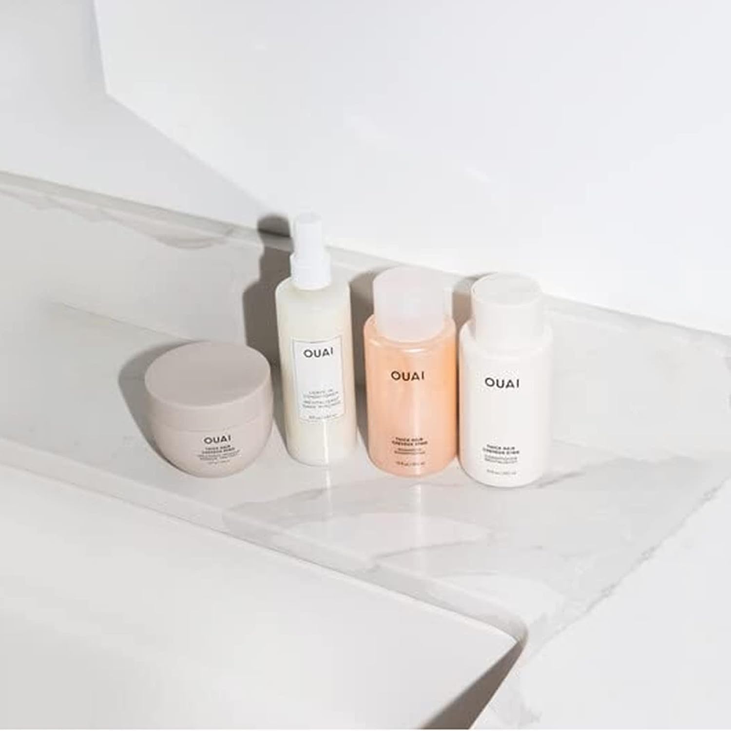 OUAI Thick Hair Shampoo and Conditioner Set - Sulfate Free Shampoo and Conditioner for Thick Hair Care - Moisturizes, Strengthens & Fights Frizz - Made with Keratin & Shea Butter (10 Fl Oz) OUAI Au supplements