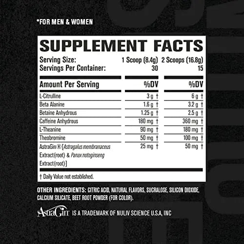 NITROSURGE Pre Workout Supplement - Endless Energy, Instant Strength Gains Jacked Factory Au supplements