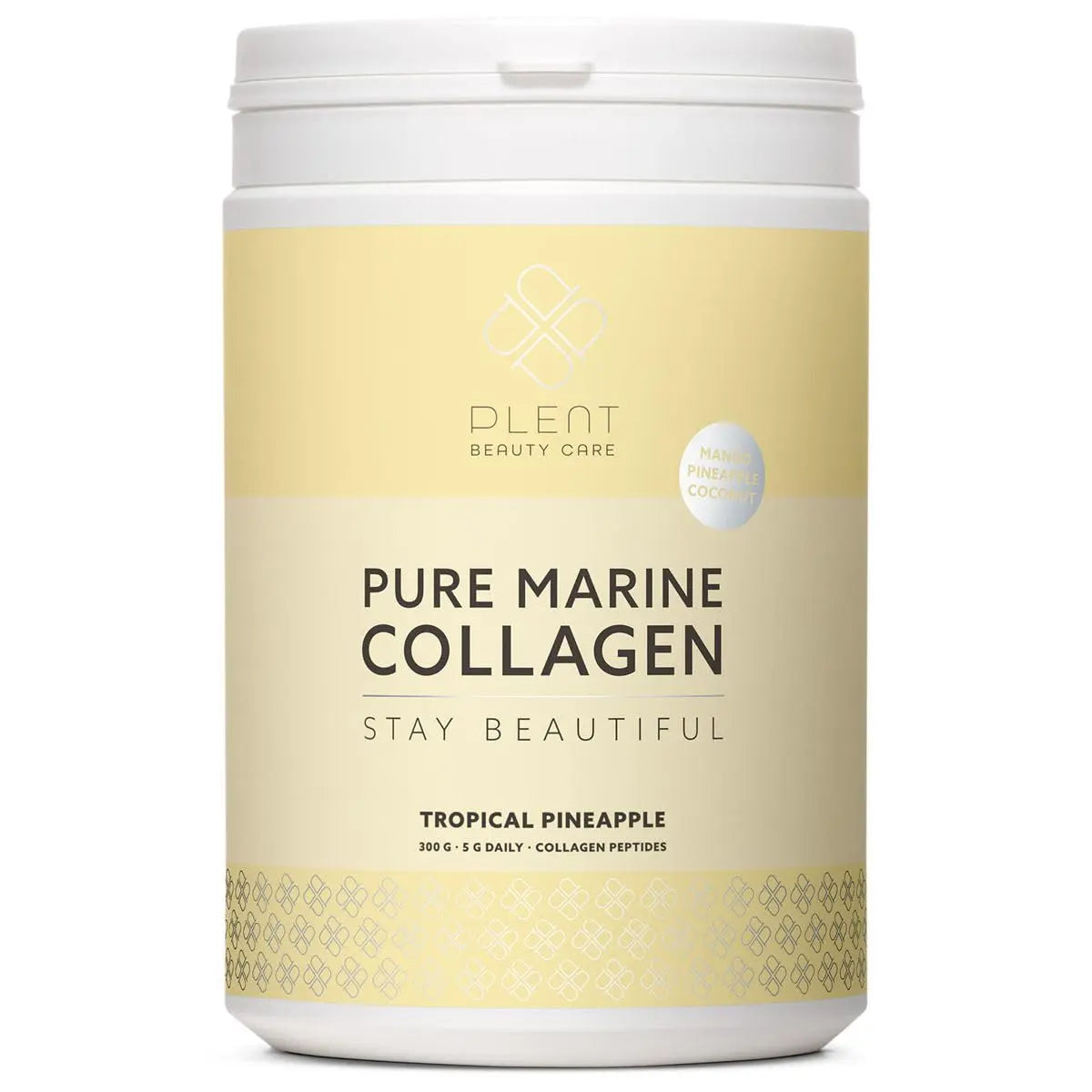 Plent Pure Marine Collagen Tropical Pineapple - Stay Beautiful - 5G Daily - Collagen Peptides - 300g Plent Au supplements