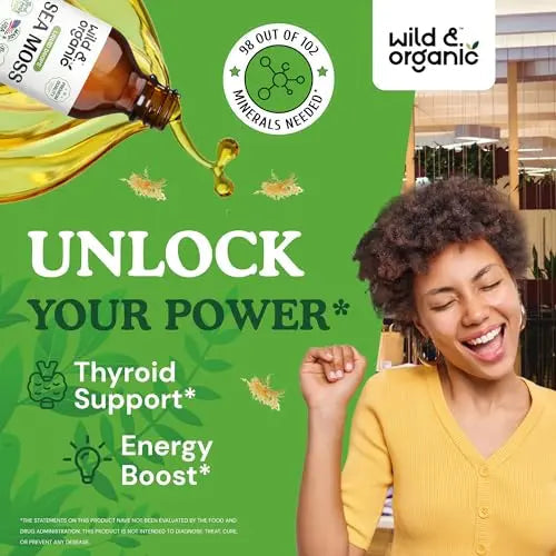 Sea Moss - Organic Sea Moss Liquid Drops - Irish Sea Moss Supplement - Seamoss Wild & Organic Au supplements