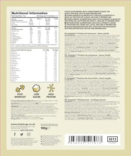 SimplyGo Whey Protein Powder | 900g | Simply Add 30g to Water, Juice or Shakes Simply Supplements Au supplements