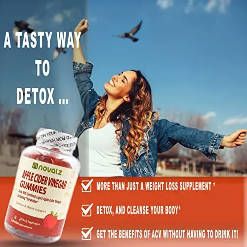 NOVALZ Apple Cider Vinegar Gummies for Weight Control, Detox, & Cleanse, 500mcg ACV NOVALZ Au supplements