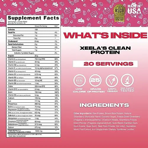XEELA Plant Based Vegan Protein Powder - Independently Tested - 25g High Protein XEELA Au supplements