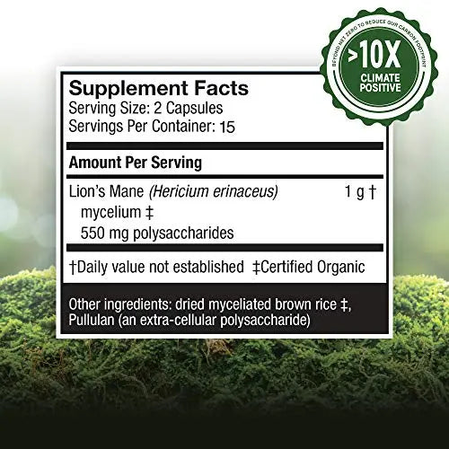 Host Defense, Lion's Mane Capsules, Promotes Mental Clarity, Focus and Memory Host Defense Au supplements