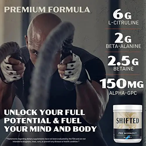 SHIFTED Premium Pre Workout Powder, Energy & Focus Supplement with Creatine Monohydrate SHIFTED Au supplements