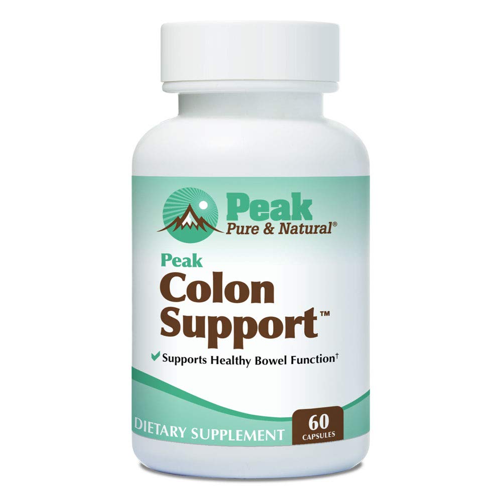 Peak Pure & Natural Colon Support - Colon Cleanse and Detox Supplement for Digestive Health - Gut Health Support with Inulin and Senna Leaf Extracts - with Fiber, Prebiotics, and Probiotics - 1 Pack Peak Pure & Natural Au supplements