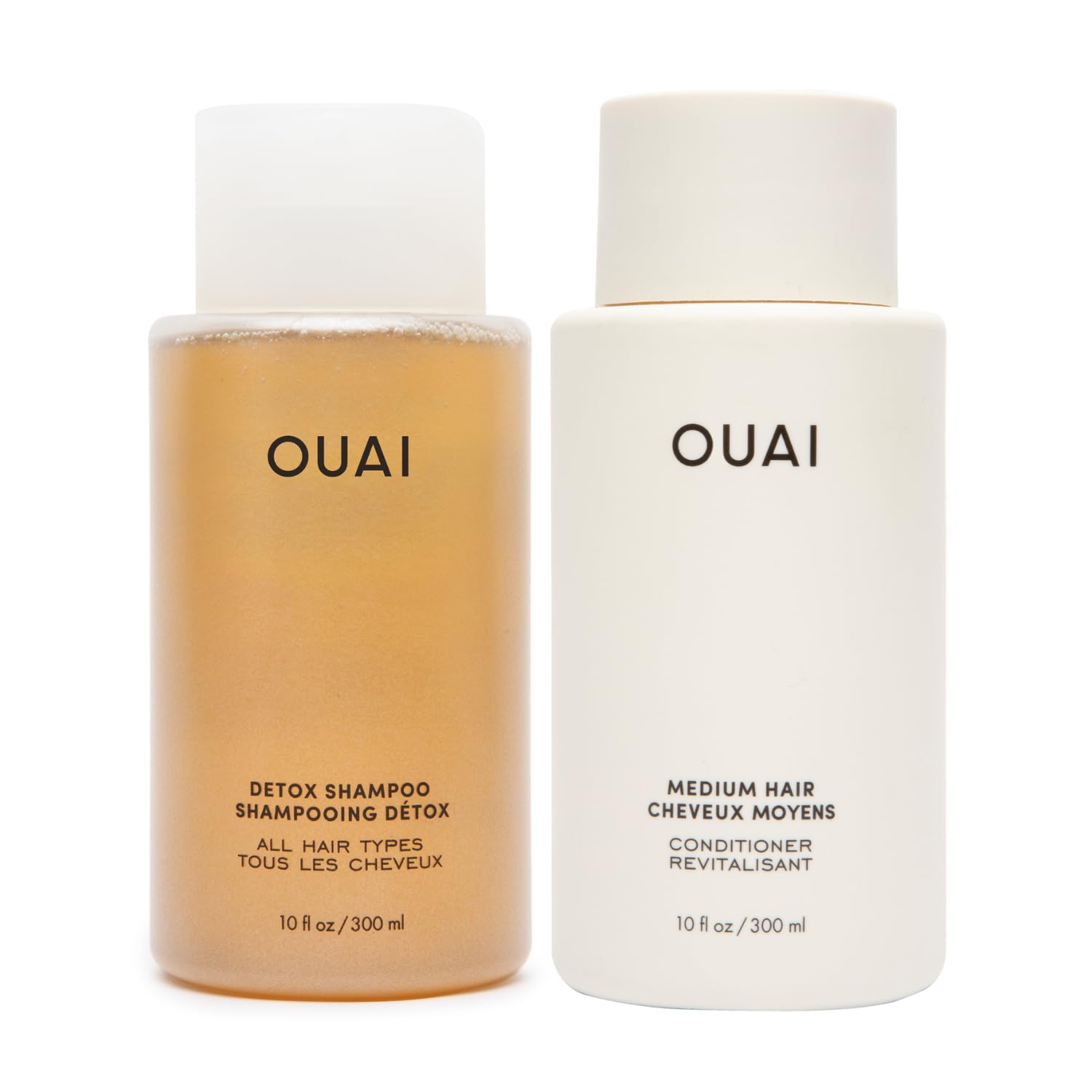 OUAI Detox Shampoo & Medium Hair Conditioner Bundle - Clarifying Shampoo for Build Up, Dirt, Oil, Product and Hard Water & Hydrating Conditioner for Medium Hair (2 Count) OUAI Au supplements
