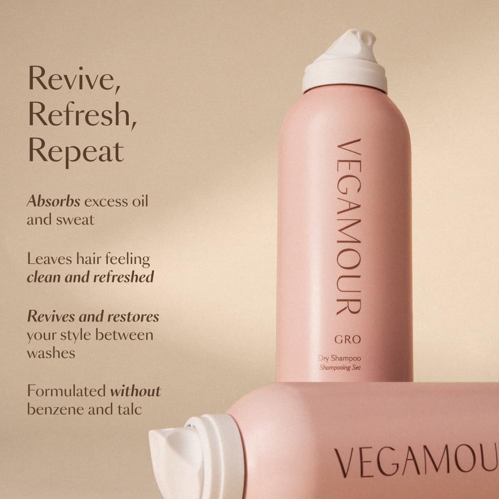 VEGAMOUR GRO Dry Shampoo Full Size, Volumizing Dry Shampoo Spray Formulated Without Benzene, Supports Thicker Fuller Looking Hair, Natural Citrus Scent, 3.95 oz VEGAMOUR Au supplements