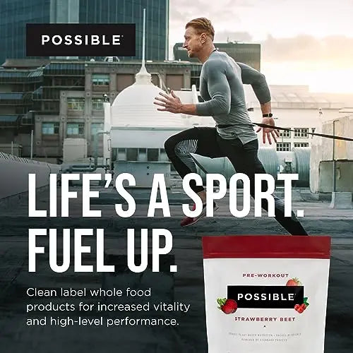 Possible Beet Pre-Workout - Strawberry Beet Flavor - Individually Wrapped Servings Possible Au supplements