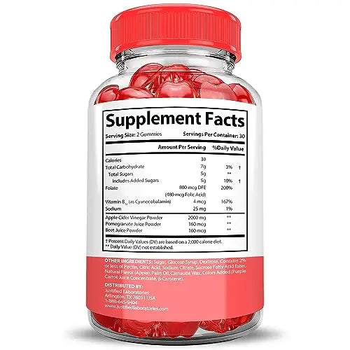 Keto Bites Keto ACV Gummies Extreme Formula 2000MG Vegan Non GMO with Pomegranate Justified Laboratories Au supplements