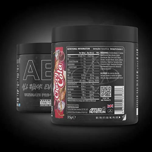 ABE All Black Everything Pre Workout Energy, Increase Physical Performance with Citrulline Applied Nutrition Au supplements