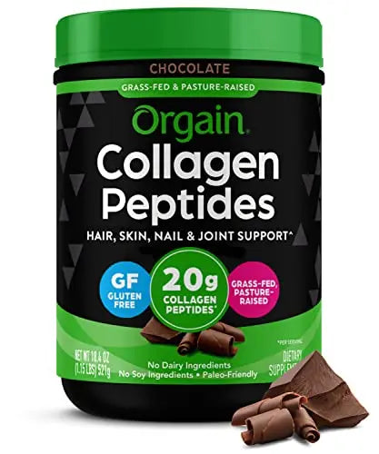Orgain Hydrolyzed Collagen Powder, 20g Grass Fed Collagen Peptides, Chocolate Orgain Au supplements