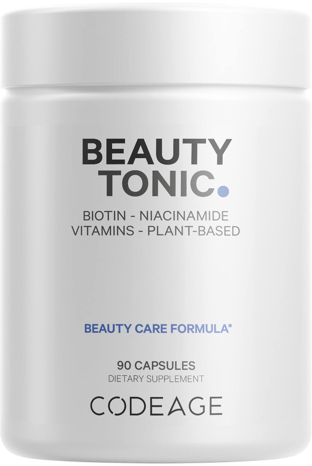 Codeage Biotin Supplement with Vitamin C, Vitamin E, Vitamin B6, Niacin, Folate, Organic Food Blend, Phytoceramides, Astaxanthin, Selenium - Beauty Tonic - Hair, Skin, and Nail Support - Vegan, 90 Ct Codeage Au supplements