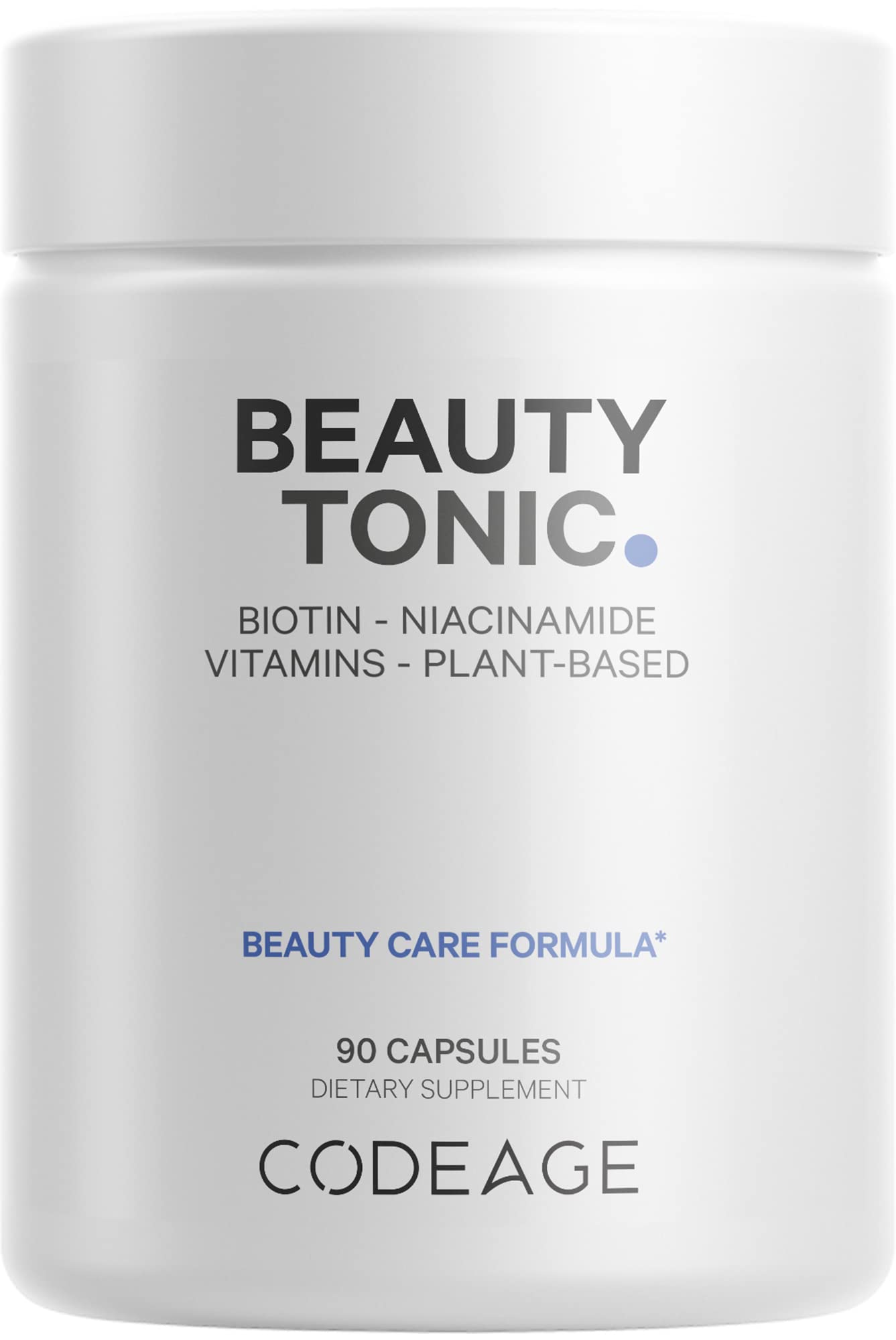 Codeage Biotin Supplement with Vitamin C, Vitamin E, Vitamin B6, Niacin, Folate, Organic Food Blend, Phytoceramides, Astaxanthin, Selenium - Beauty Tonic - Hair, Skin, and Nail Support - Vegan, 90 Ct Codeage Au supplements