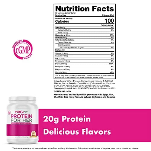 FoxyFit Protein for Her, Caramel Mocha Whey Protein Powder with CLA and Biotin FoxyFit Au supplements