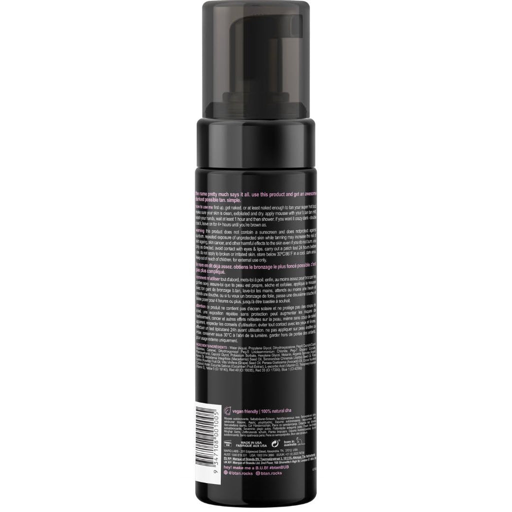 b.tan Ultra Dark Self Tanner Mousse | I Want The Darkest Tan Possible - Fast, 1 Hour Express