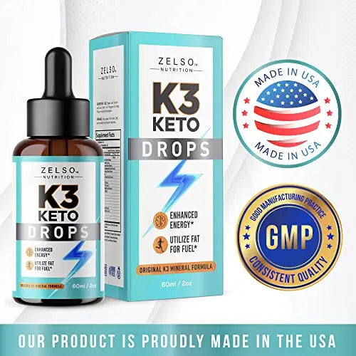 K3 Keto Drops for Weight Loss - Fat Burner & Metabolism Booster | Advanced Keto Carb ZELSO Au supplements