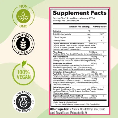 PCOS Herbal Green Superfood Probiotic Powder Mix: Hormonal Balance, Energy Boost PCOS Herbal Tea Au supplements