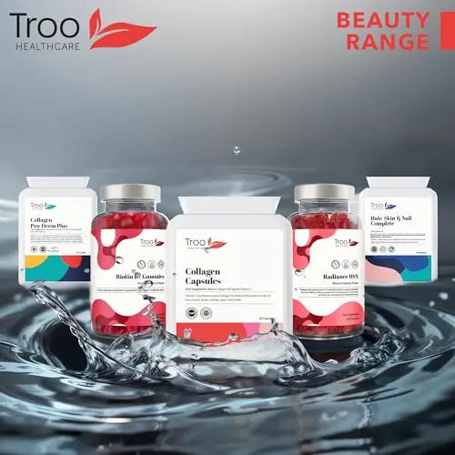 Troo Marine Collagen Supplement - 60 High Strength Capsules 1200mg Serving - Hydrolysed Marine Collagen Peptides with Vitamin C Troo Health Care Au supplements