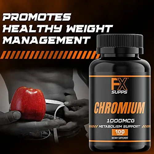 FX Supps Chromium Polynicotinate 1000 mcg (100 Capsules) Weight Management Supplements FXSUPPS Au supplements