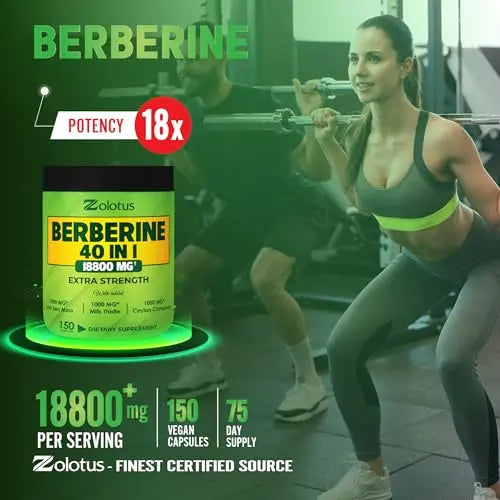 Zolotus 18800mg Berberine Supplement 40 in 1, with Sea Moss, Cinnamon, Milk Thistle Zolotus Au supplements